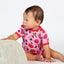 Short-sleeved baby suit with berries