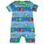 Short-sleeved baby suit with boat and fish