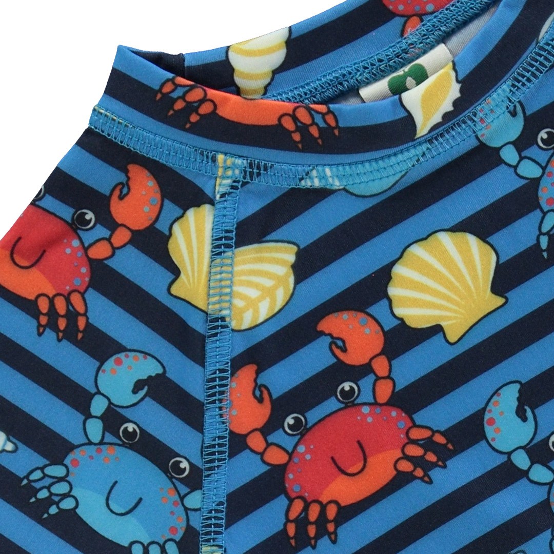 UV50 t-shirt for children with crabs