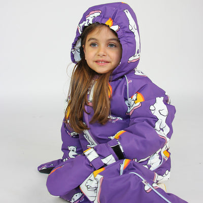 Children's snowsuit with polar bears