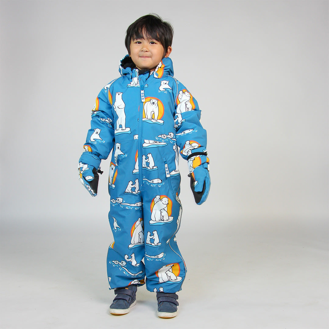 Children's snowsuit with polar bears