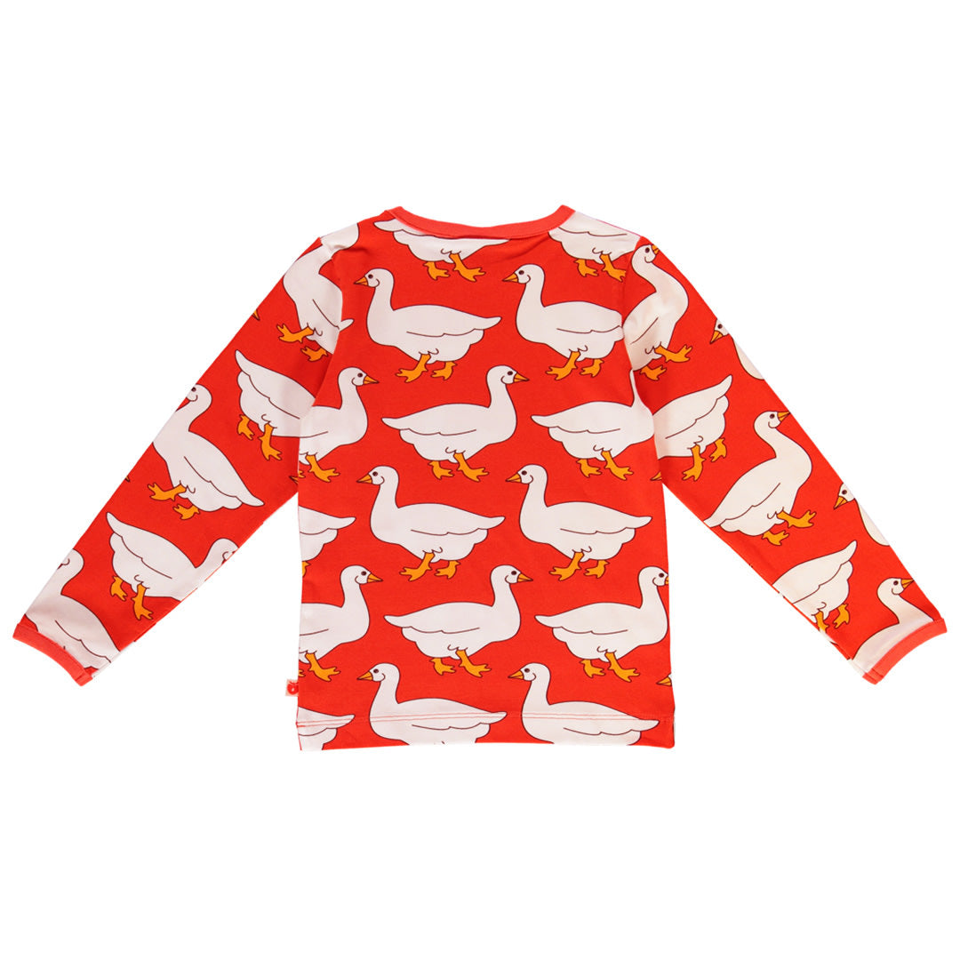 Long-sleeved top with geese