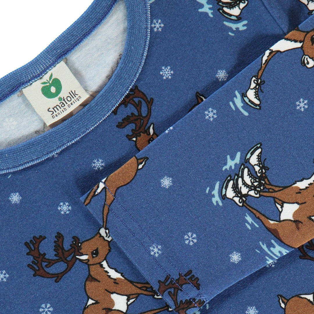 Long-sleeved top with reindeer