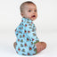 Long-sleeved baby body with rabbits sledding