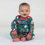 Long-sleeved baby suit with Christmas decorations