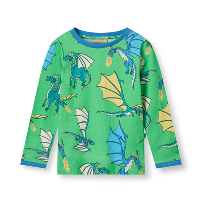 Long-sleeved top with flying dragons