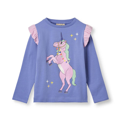 Long-sleeved top with unicorn