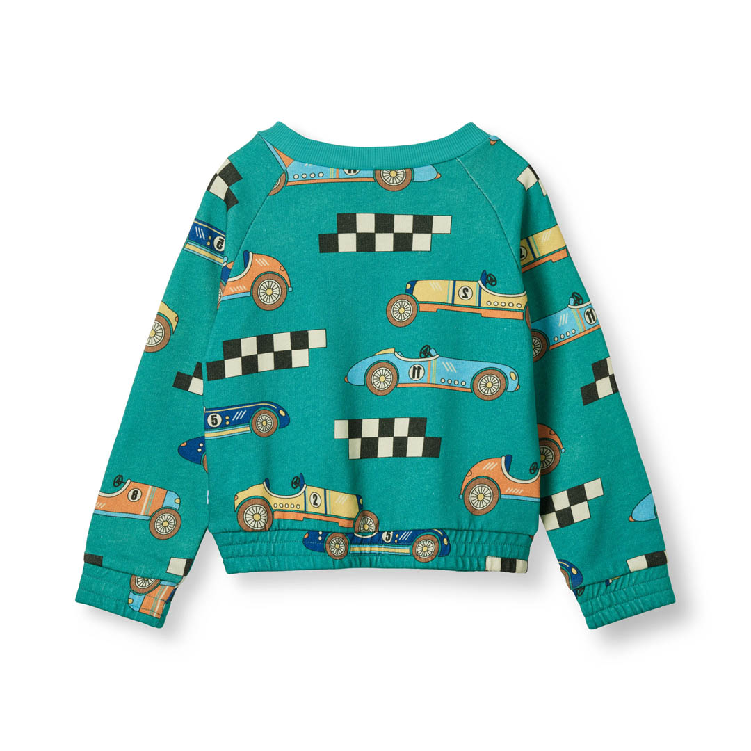 Sweatshirt with race cars