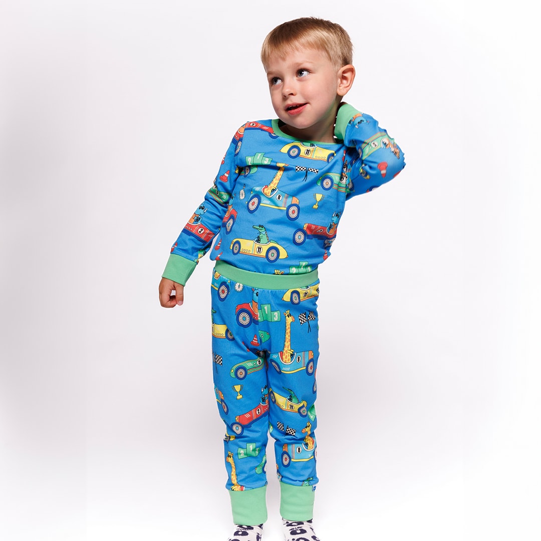 Nightwear set with race cars