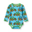 Long-sleeved baby body with tractors