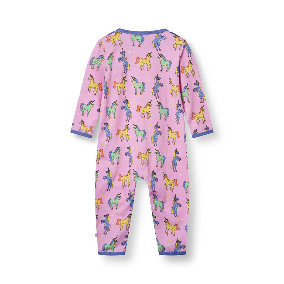 Long-sleeved baby suit with unicorns