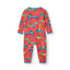 Long-sleeved baby suit with race cars