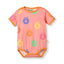 Short-sleeved baby body with apples
