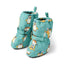 Baby booties with penguins