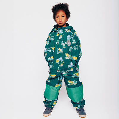Children's snowsuit with vehicles