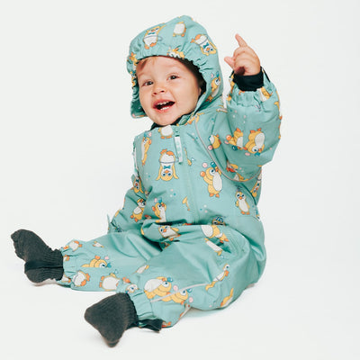 Snowsuit for toddlers with penguins