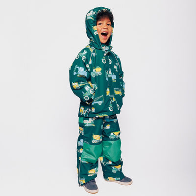 Winter jacket with vehicles
