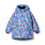 Winter coat with birds and flowers