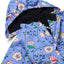 Winter coat with birds and flowers