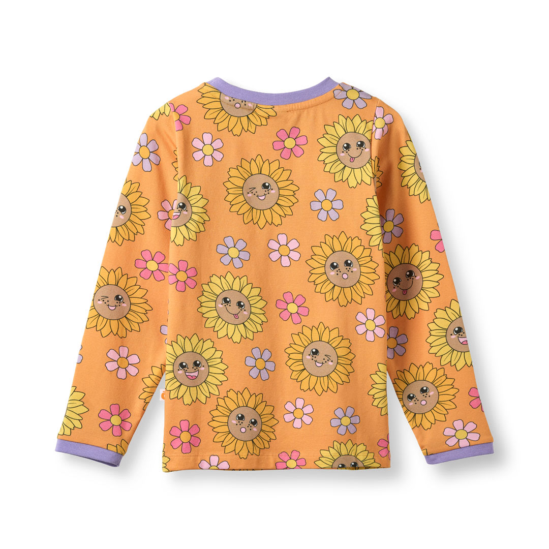 Elstar long-sleeved top with sunflowers