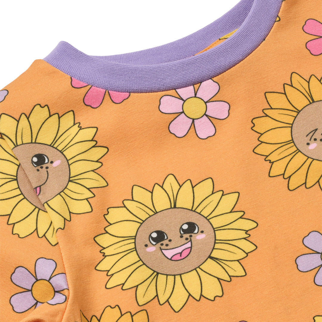 Elstar long-sleeved top with sunflowers