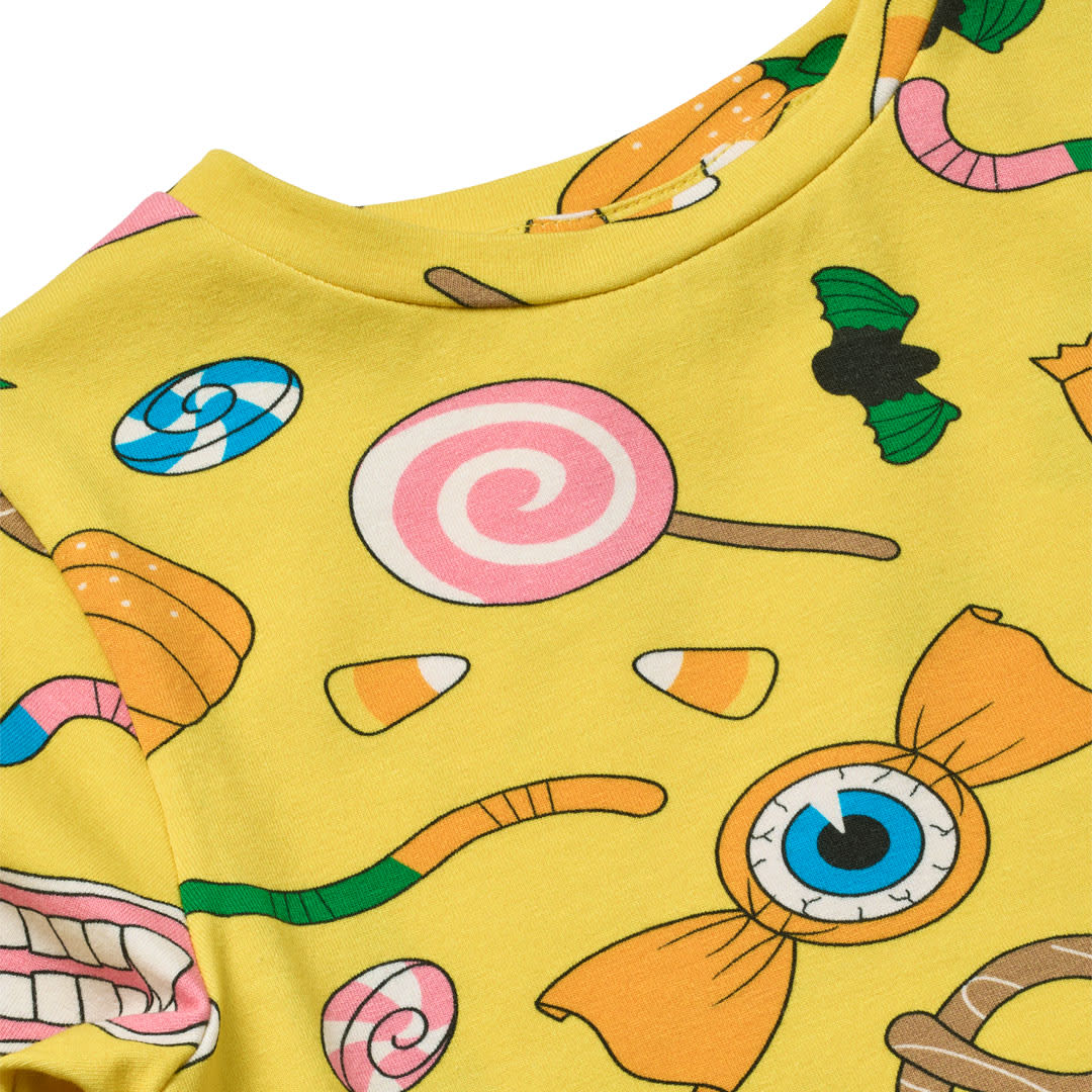 Gala long-sleeved top with Halloween candy