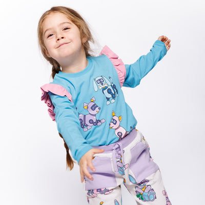 Regent long-sleeved top with robot dogs
