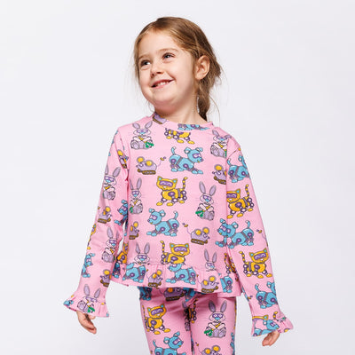 Dabinett long-sleeved top with robot pets