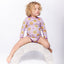 Elstar long-sleeved baby body with sunflowers