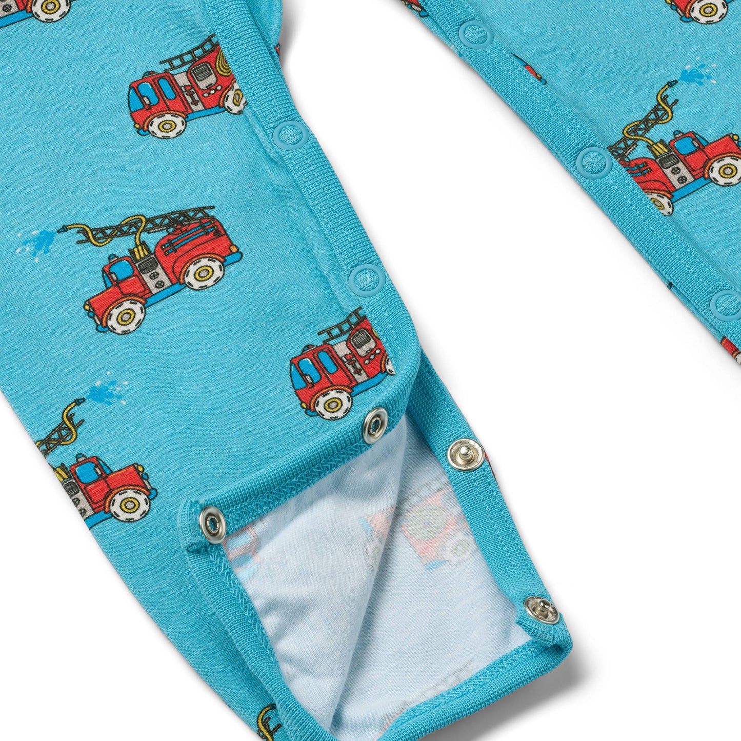 Elstar long-sleeved baby suit with fire truck