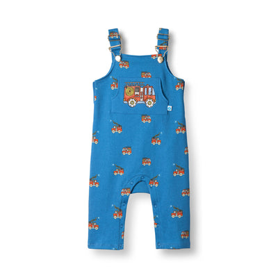 Dorset Golden overalls for baby with fire truck