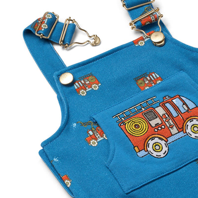Dorset Golden overalls for baby with fire truck