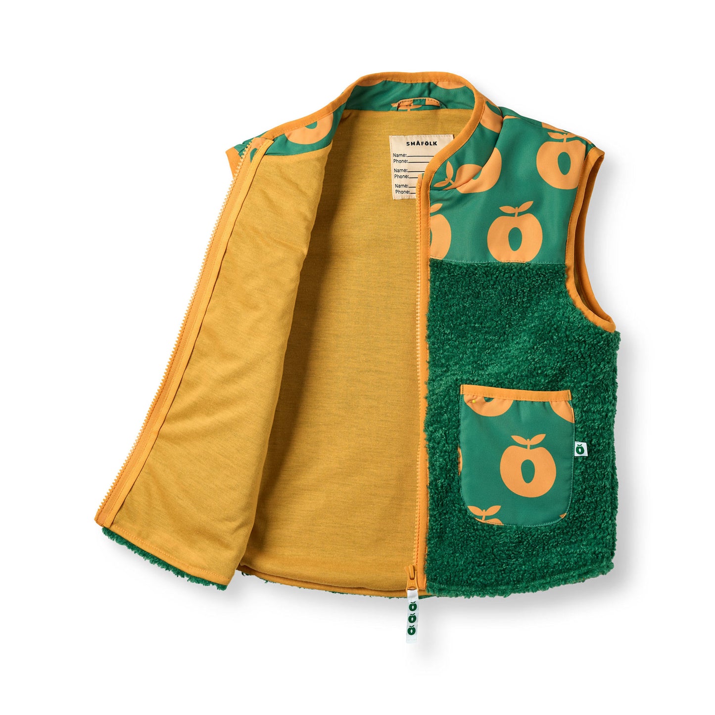 Nero fleece vest with apples