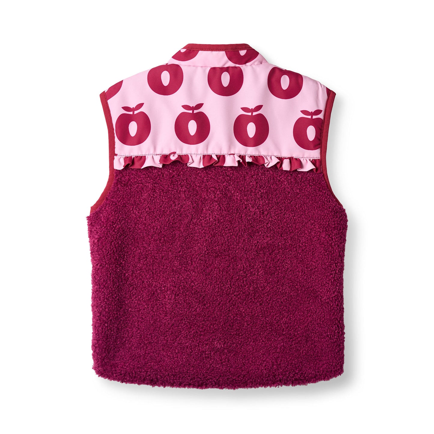 Katy fleece vest with apples