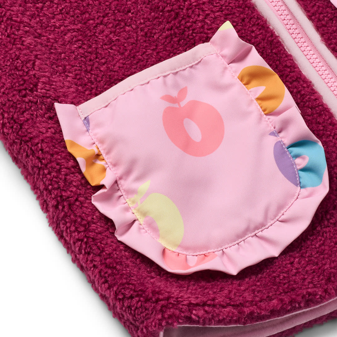 Katy fleece jacket with apples