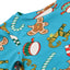 Gala long-sleeved top with Christmas decorations