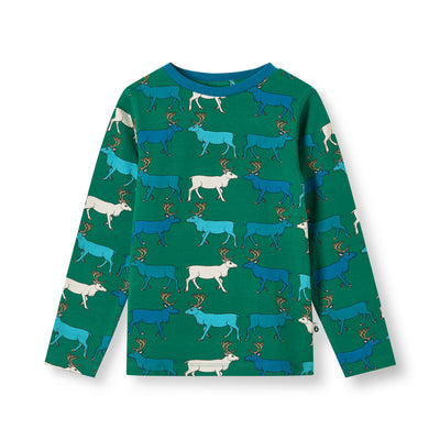 Gala long-sleeved top with reindeer