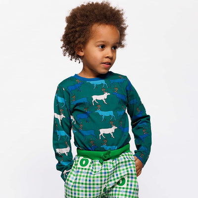 Gala long-sleeved top with reindeer