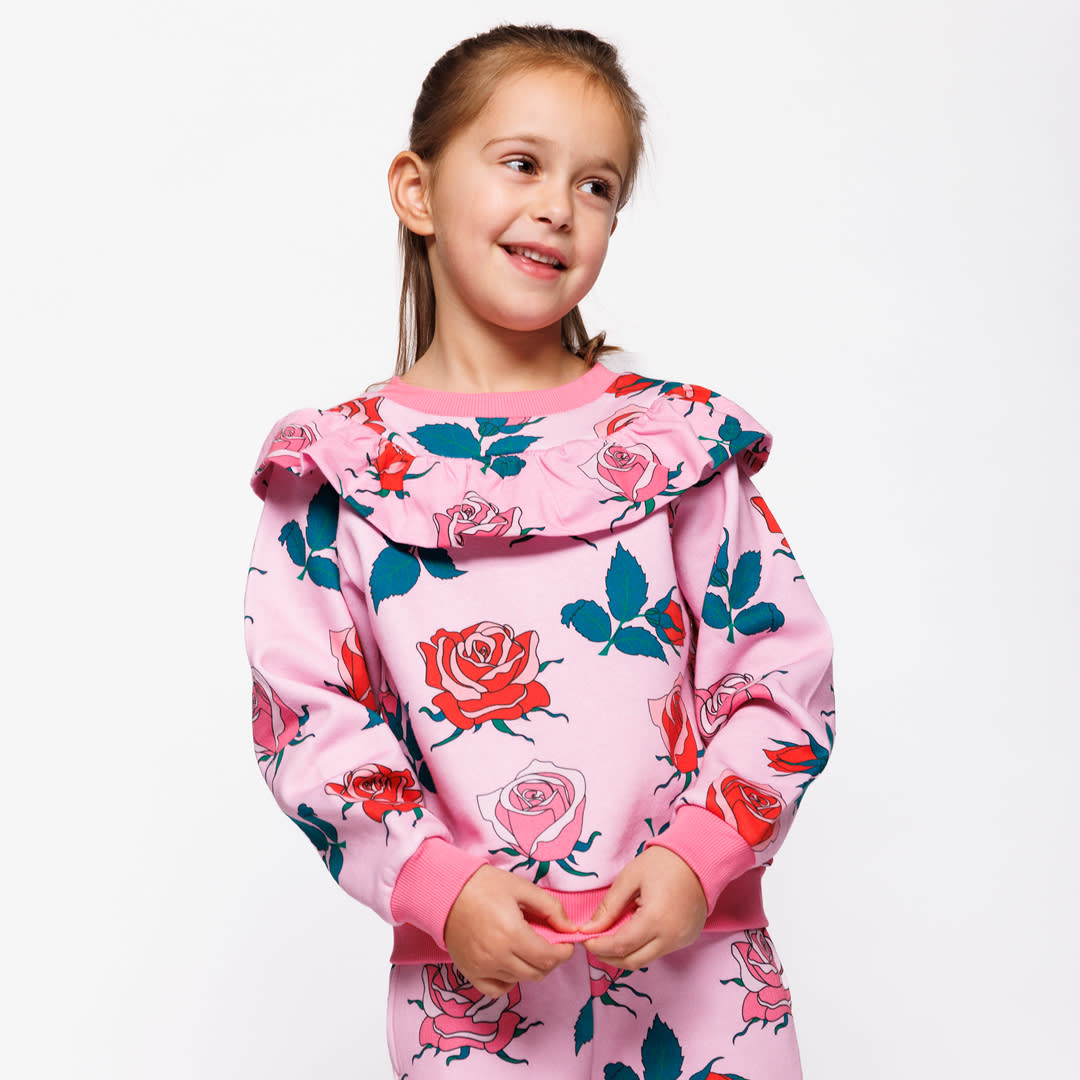 Quincy sweatshirt with roses