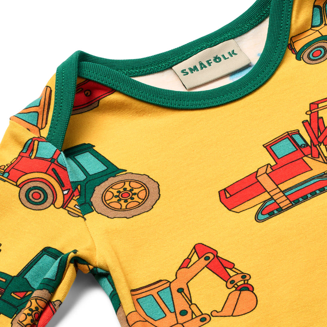 Ulm long-sleeved baby body with vehicles