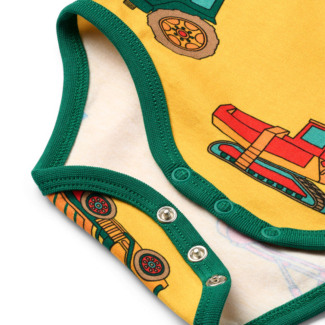 Ulm long-sleeved baby body with vehicles