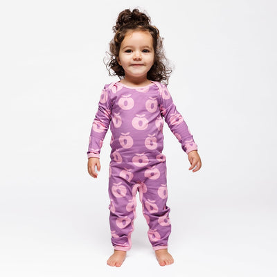 Ulm long-sleeved baby suit with apples