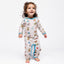 Ulm long-sleeved baby suit with Christmas decorations