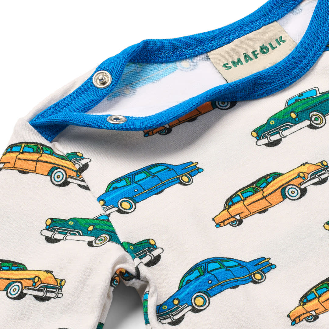 Elstar long-sleeved baby body with cars