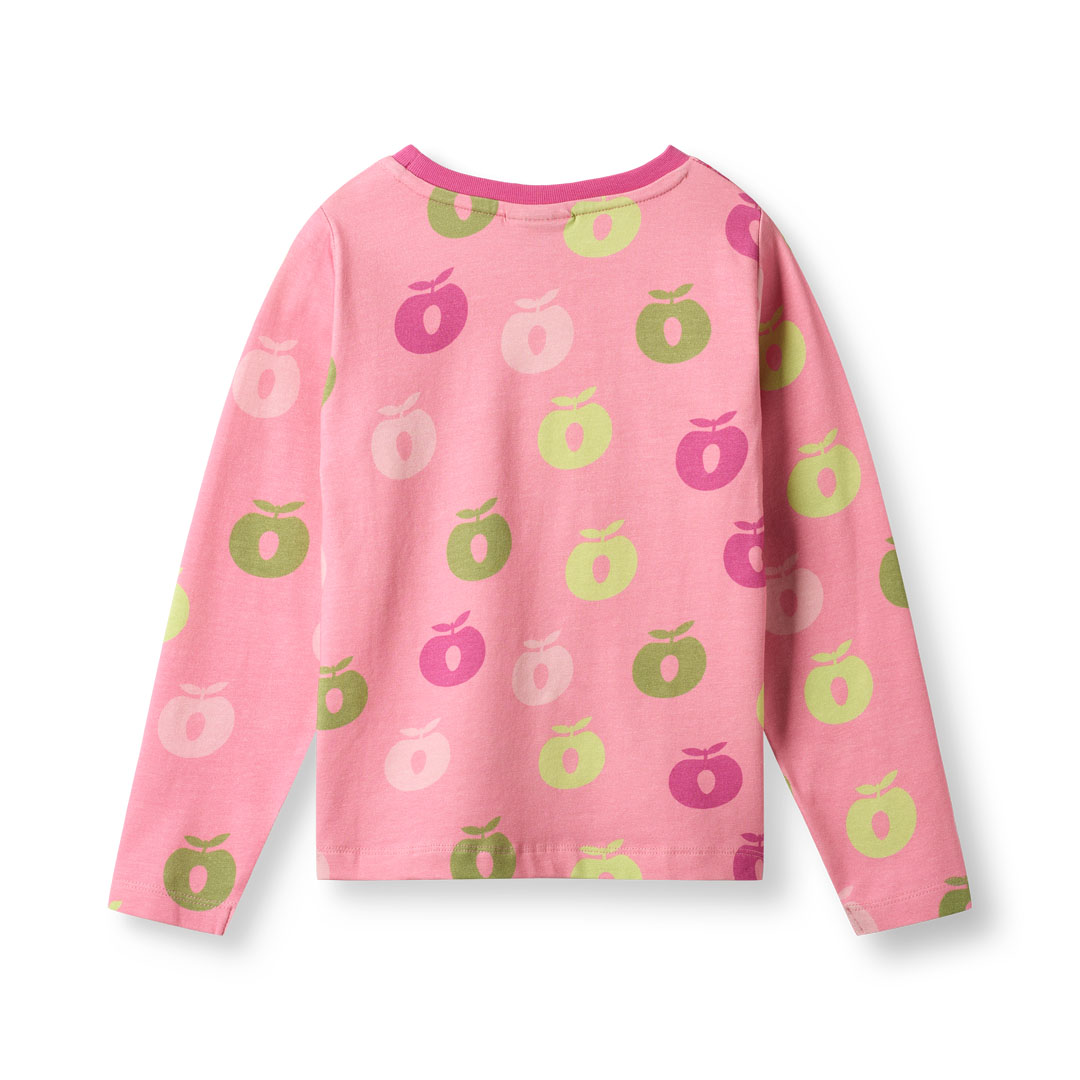 Gala long-sleeved top with apples
