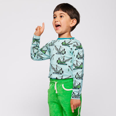 Gala long-sleeved top with crane machines