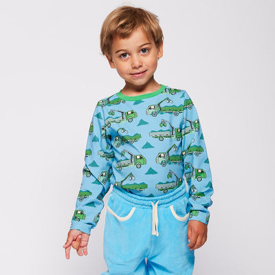 Gala long-sleeved top with trucks