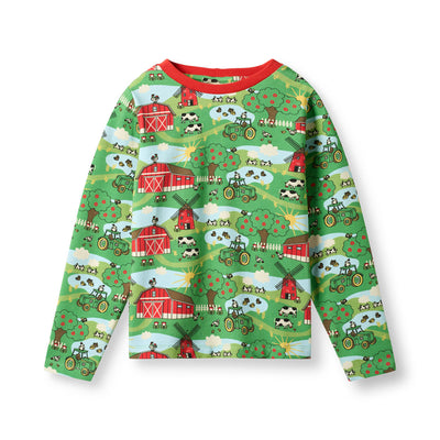 Gala long-sleeved top with farm