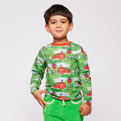 Gala long-sleeved top with farm