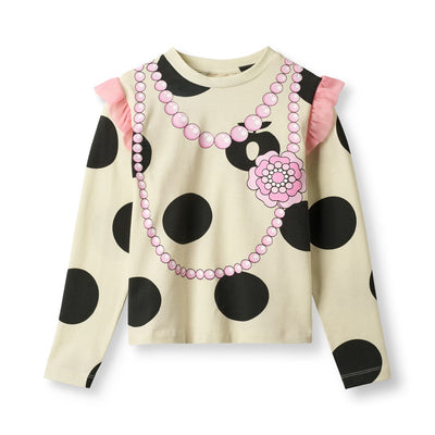 Regent long-sleeved top with polka dots